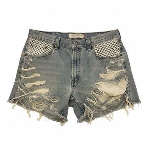 LEVIS 550 Vintage Relaxed Fit Custom Design Jean Shorts 38 waist fray 90s Men’s